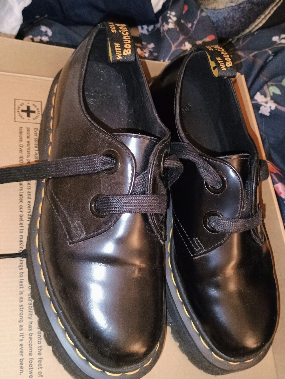 Dr Martens Holly Leather Platform Shoes